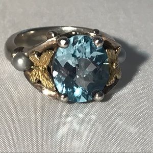 Ann King Butterfly Ring (7) Blue Topaz